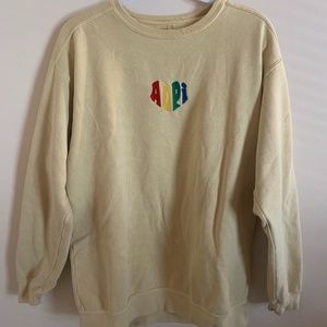 Alpha Delta Pi (ADPi) Crewneck Sweatshirt Yellow